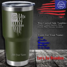 Let's Go Brandon | 30 oz Powder Coated Stainless Steel Tumbler | Laser Engraved | Customizable