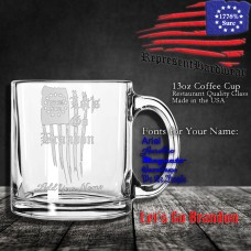 Let's Go Brandon | 13 oz Coffee Cup | Laser Engraved | Customizable