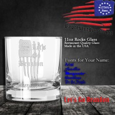 Let's Go Brandon | 11 oz Rocks Glass | Laser Engraved | Customizable