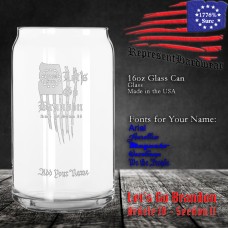 Let's Go Brandon - Article IV, Section II | 16 oz Glass Can | Laser Engraved | Customizable