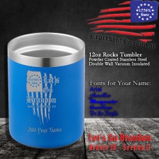 Let's Go Brandon, Article IV, Section II | 12 oz Powder Coated Stainless Steel Rocks Tumbler | Laser Engraved | Customizable