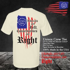 Liberals are Left, Conservatives are Right | Classic Printed T-Shirt