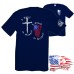 Midweight Crew Tee - I Kneel to Submit, I Stand to Respect