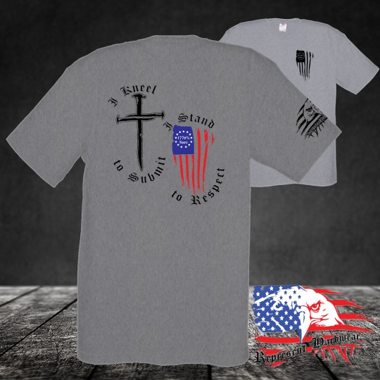 Midweight Crew Tee - I Kneel to Submit, I Stand to Respect