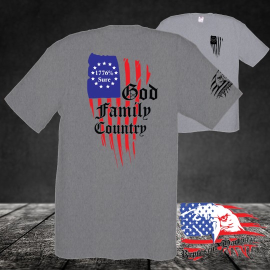 Midweight Crew Tee - God Family Country