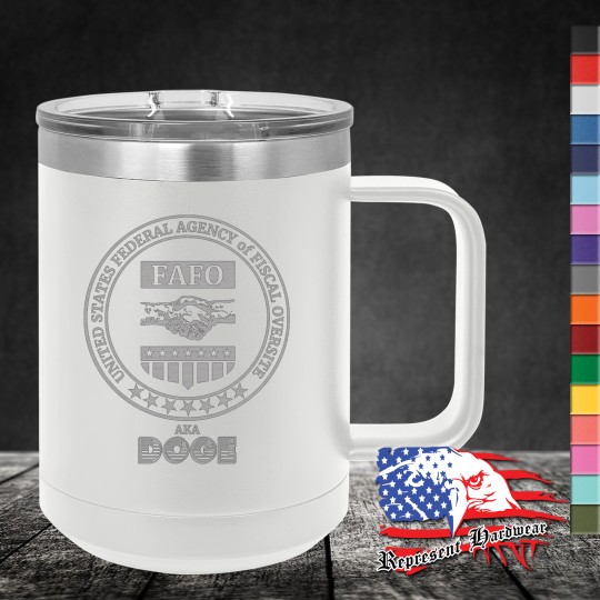 15 oz Travel Mug - US Agency of Fiscal Oversight FAFO 15 oz Travel Mug - US Agency of Fiscal Oversight FAFO