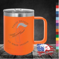 15 oz Travel Mug - Tough Enough to Wear Orange - Trump Derangement Syndrome Ribbon 15 oz Travel Mug - Tough Enough to Wear Orange - Trump Derangement Syndrome Ribbon