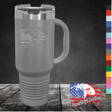 40 oz Travel Mug, Handle, Straw - These Colors Don't Run They Reload