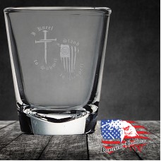 1.7 oz Shot Glass | I Kneel to Submit, I Stand to Respect - 1776% Sure