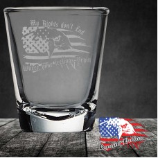 1.7 oz Shot Glass | My Rights don't End Where your feelings Begin - Represent