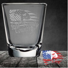 1.7 oz Shot Glass | God Family Country - Represent