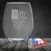 15 oz Stemless Wine Glass | God Family Country - 1776% Sure