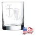 10 1/2 oz On The Rocks Glass | I Kneel to Submit, I Stand to Respect - 1776% Sure