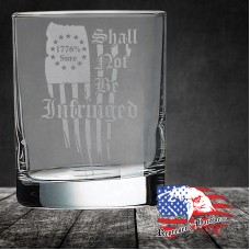 10 1/2 oz On The Rocks Glass | Shall Not Be Infringed - 1776% Sure