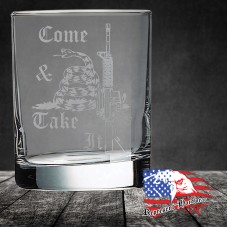 10 1/2 oz On The Rocks Glass | Come & Take It - Snake Bite