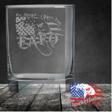 13 3/4 oz Round Double Old Fashioned Glass | Go Ahead - Make my day FAFO