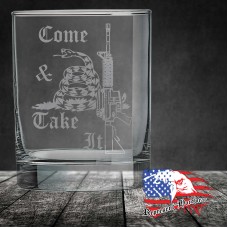 13 3/4 oz Round Double Old Fashioned Glass | Come & Take It - Snake Bite