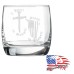 10 oz On The Rocks Glass | I Kneel to Submit, I Stand to Respect - 1776% Sure