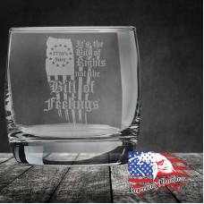 10 oz On The Rocks Glass | It's the Bill of Rights not the Bill of Feelings - 1776% Sure