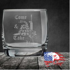 10 oz On The Rocks Glass | Come & Take It - Snake Bite