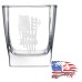 10 1/2 oz Square On The Rocks Glass | These Colors Don't Run They Reload - 1776% Sure