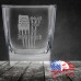 10 1/2 oz Square On The Rocks Glass | Shall Not Be Infringed - 1776% Sure