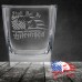 10 1/2 oz Square On The Rocks Glass | Shall Not Be Infringed - Represent