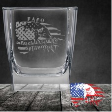 10 1/2 oz Square On The Rocks Glass | FAFO Fuck Around Find Out