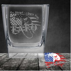 10 1/2 oz Square On The Rocks Glass | Go Ahead - Make my day FAFO