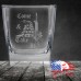 10 1/2 oz Square On The Rocks Glass | Come & Take It - Snake Bite