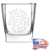 10 1/2 oz Square On The Rocks Glass | Hard times create strong men.