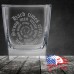 10 1/2 oz Square On The Rocks Glass | Hard times create strong men.