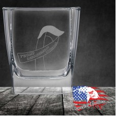 10 1/2 oz Square On The Rocks Glass | We are Conservitive Therefore We are Right