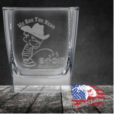 10 1/2 oz Square On The Rocks Glass | Cowboy - We are the News - The MSM