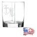 12 oz Square Double Old Fashioned Glass | I Kneel to Submit, I Stand to Respect - 1776% Sure