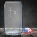16 oz Can Glass | I Kneel to Submit, I Stand to Respect - 1776% Sure