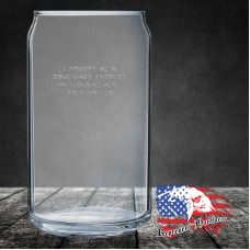 16 oz Can Glass | I Identify as 