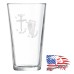 16 oz Pint Mixing Glass | I Kneel to Submit, I Stand to Respect - 1776% Sure