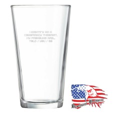 16 oz Pint Mixing Glass | I Identify as a conspiracy Theorist - Chinese Font