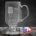 10 oz Clear Footed Coffee Mug | Just because you are Offended Does not mean you are Right - 1776% Sure