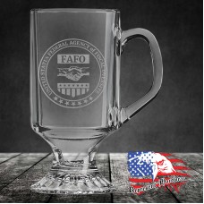 10 oz Clear Footed Coffee Mug | 