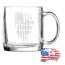 10 oz Round Rocks Glass | God Family Country - 1776% Sure