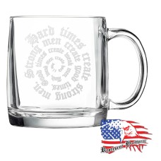 10 oz Round Rocks Glass | Hard times create strong men.