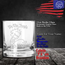 We The People - Calvin - Brandon | 11 oz Rocks Glass | Laser Engraved | Customizable