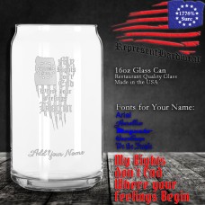 My Rights don't End where your Feelings Begin | 16 oz Glass Can | Laser Engraved | Customizable