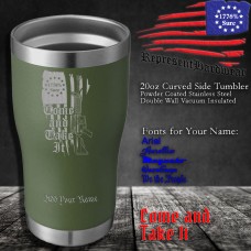 Come and Take It | 20 oz Powder Coated Stainless Steel Tumbler | Laser Engraved | Customizable