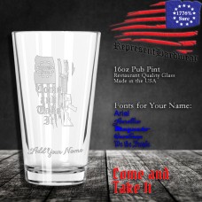 Come and Take It | 16 oz Pub Pint Glass | Laser Engraved | Customizable