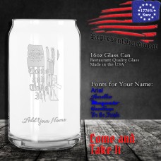 Come and Take It | 16 oz Glass Can | Laser Engraved | Customizable