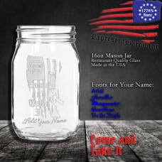 Come and Take It | 16 oz Mason Jar | Laser Engraved | Customizable