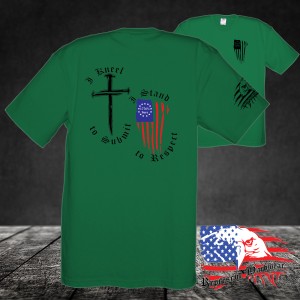 Midweight Unisex Crew Tee Shirt - I Kneel to Submit, I Stand to Respect